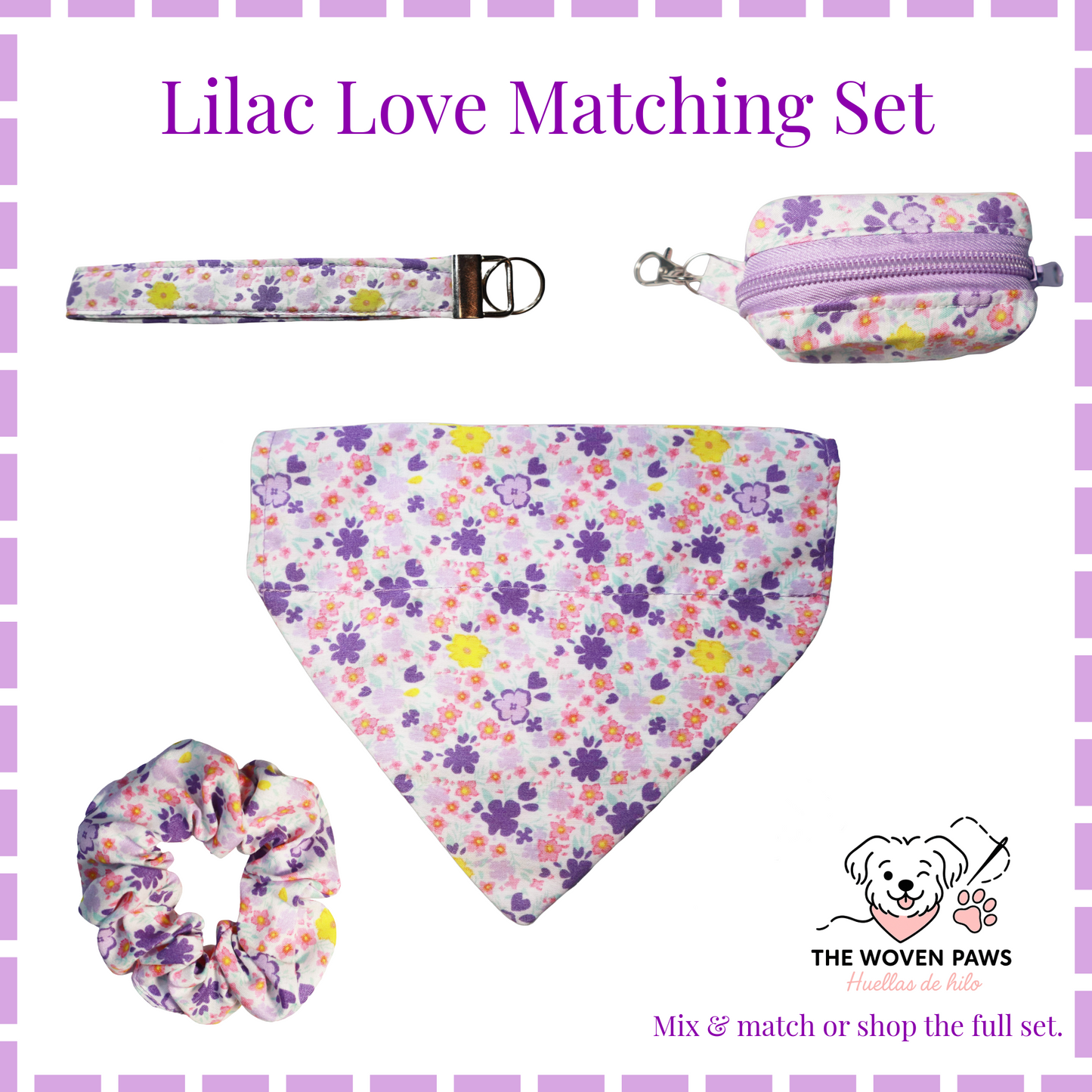 Lilac Love Key Fob Wristlet