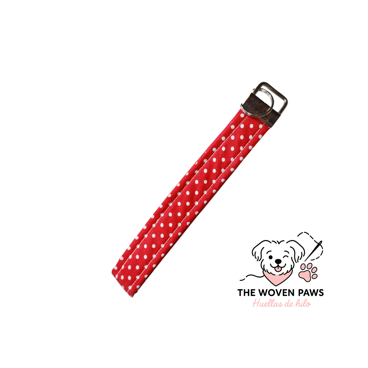 Strawberry Dots Key Fob Wristlet