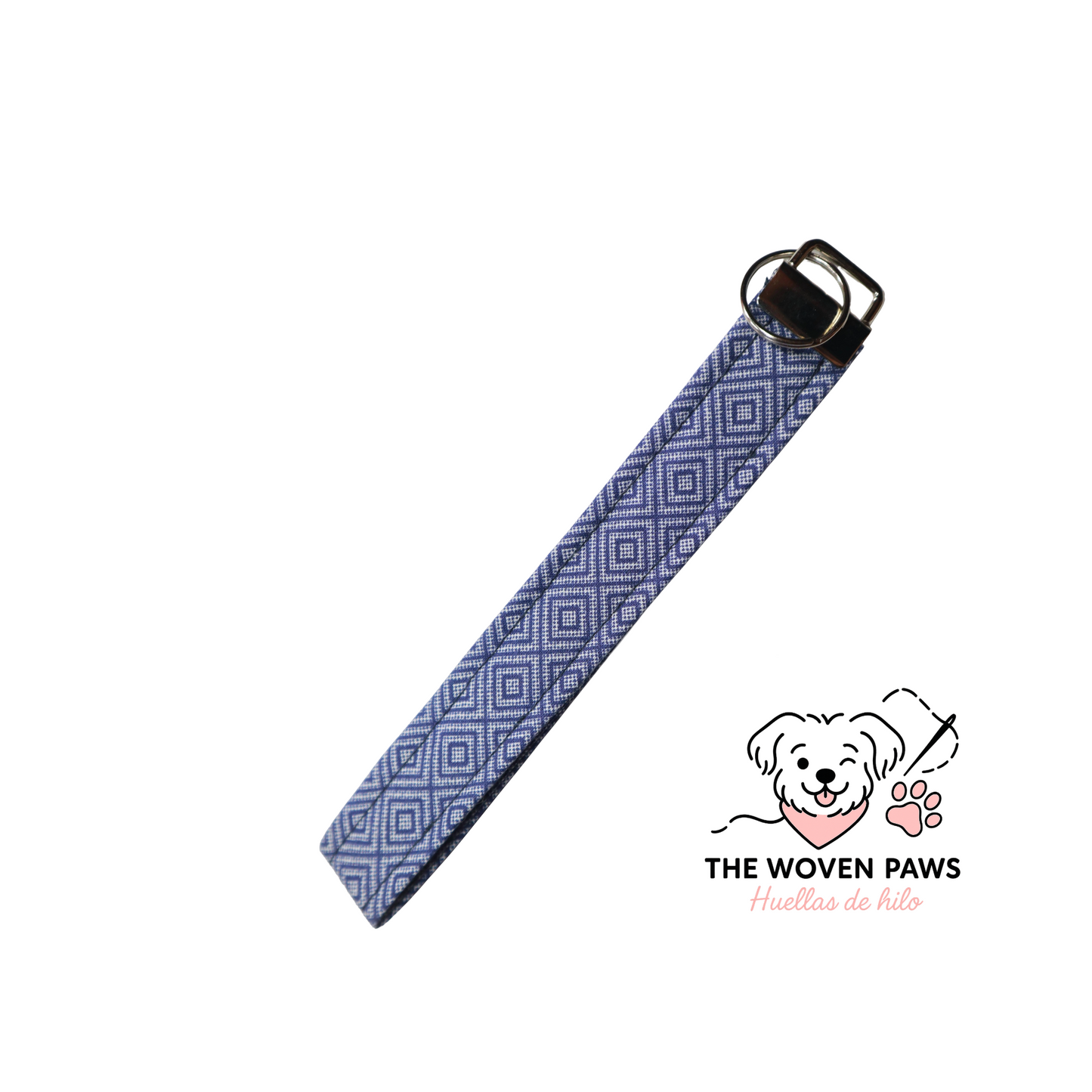 Navy Luxe Key Fob Wristlet