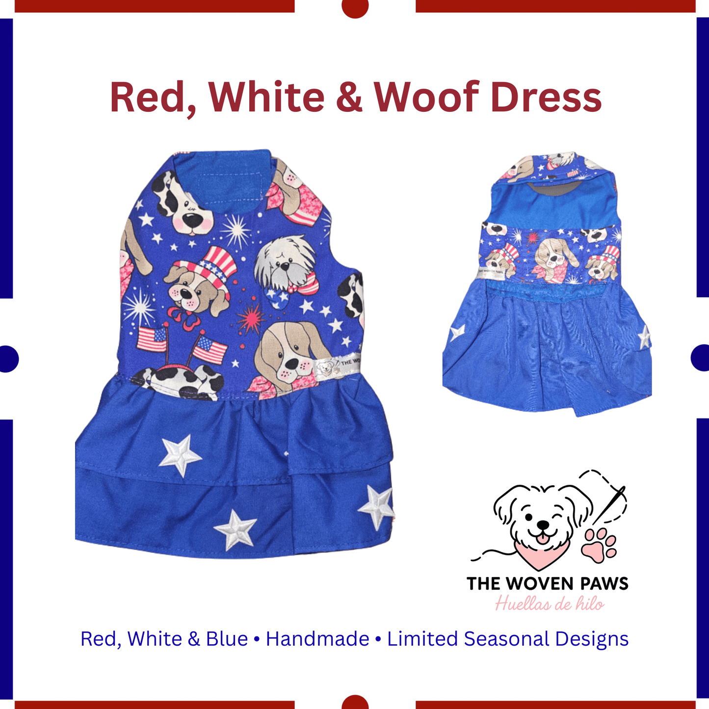 Red, White & Woof Dress