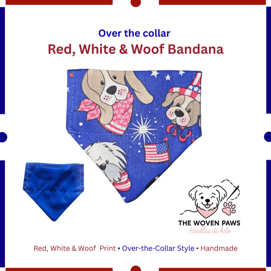 Red, White & Woof Bandana