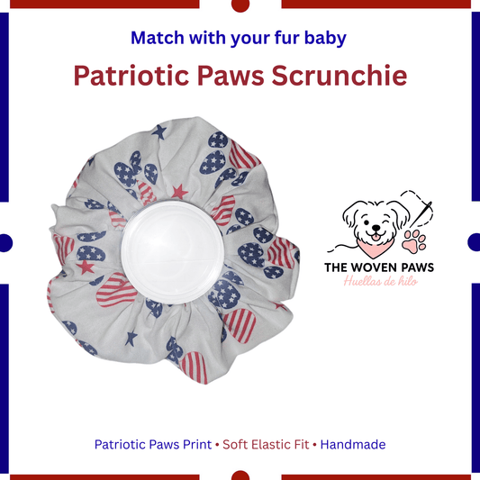 Patriotic Paws Scrunchie