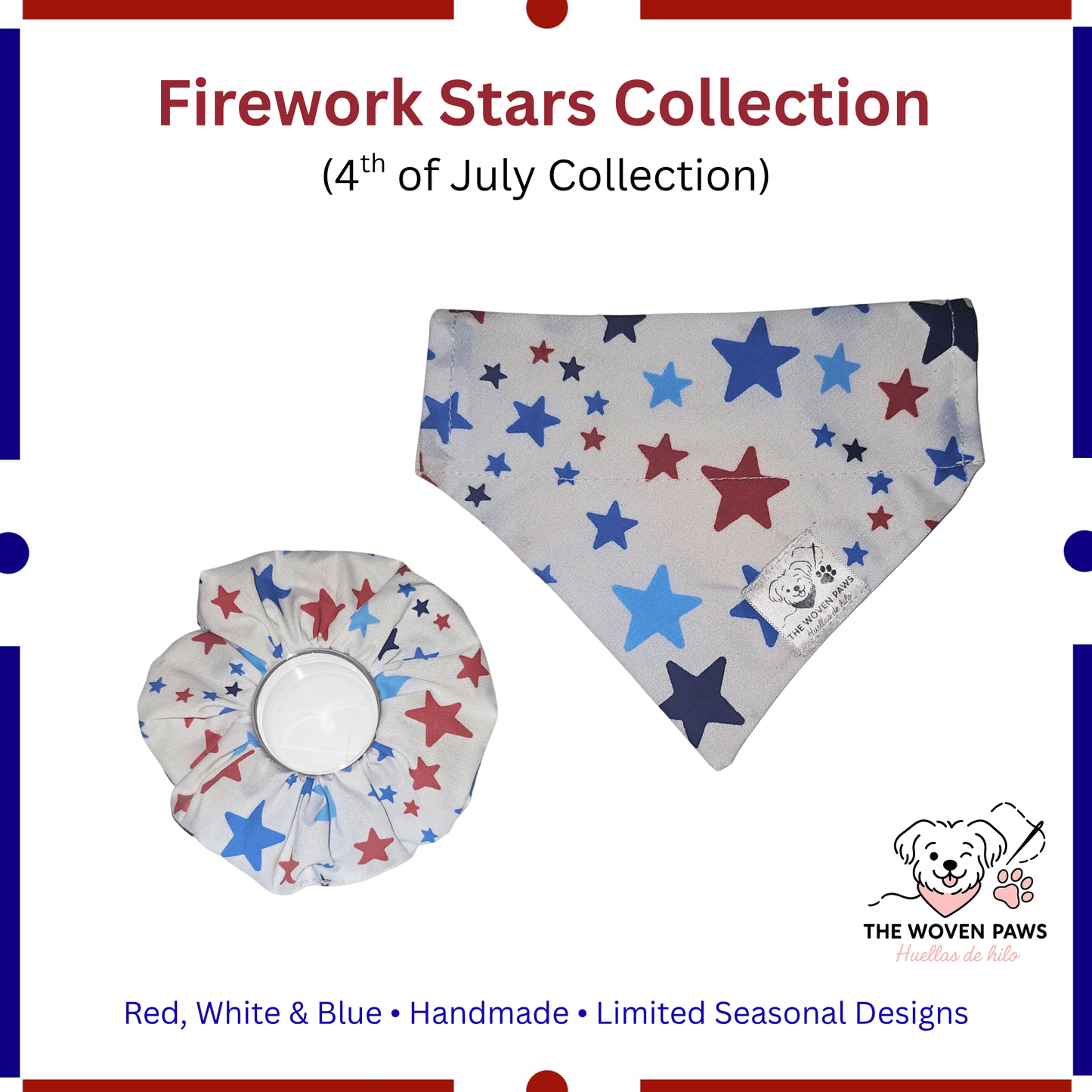 Firework Stars Scrunchie