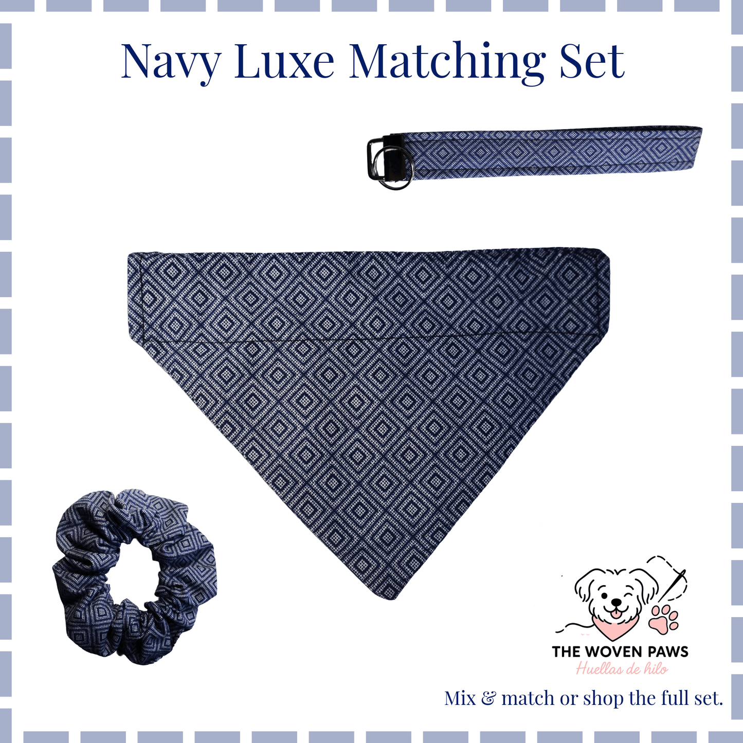 Navy Luxe Bandana