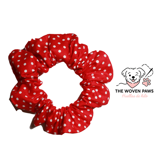 Strawberry Dots Scrunchie