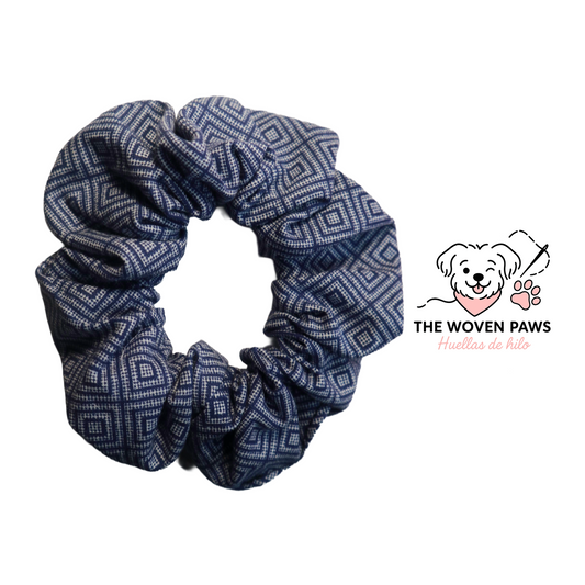 Navy Luxe Scrunchi