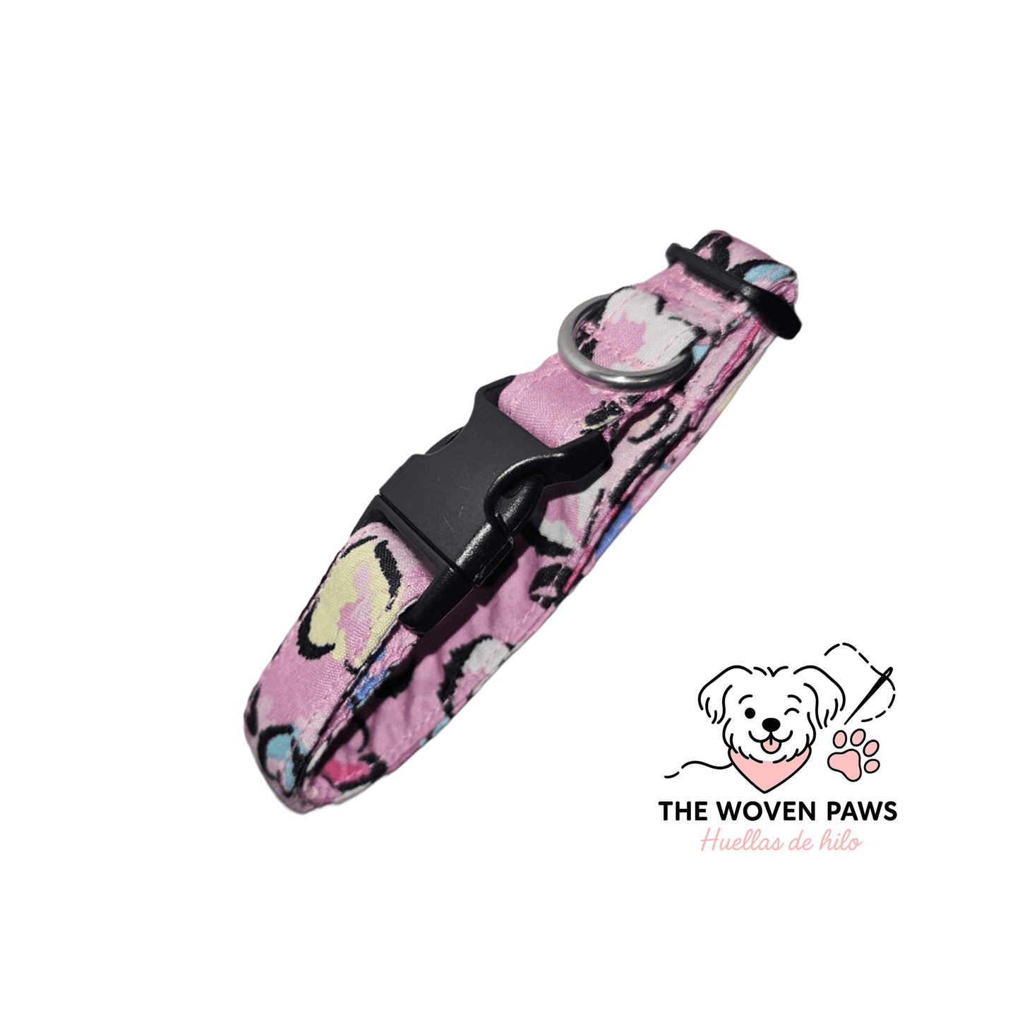 Watercolor Love Adjustable Dog Collar