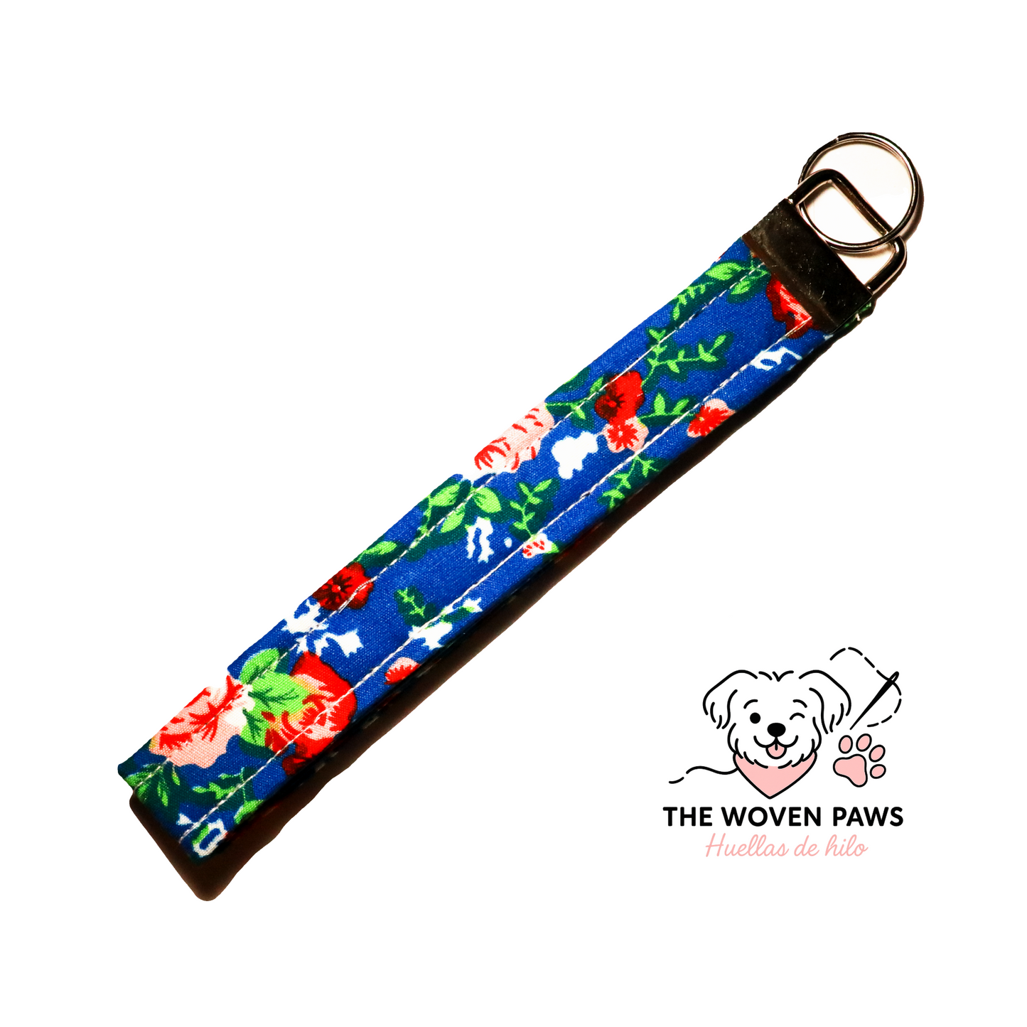 Flores en la pulsera azul