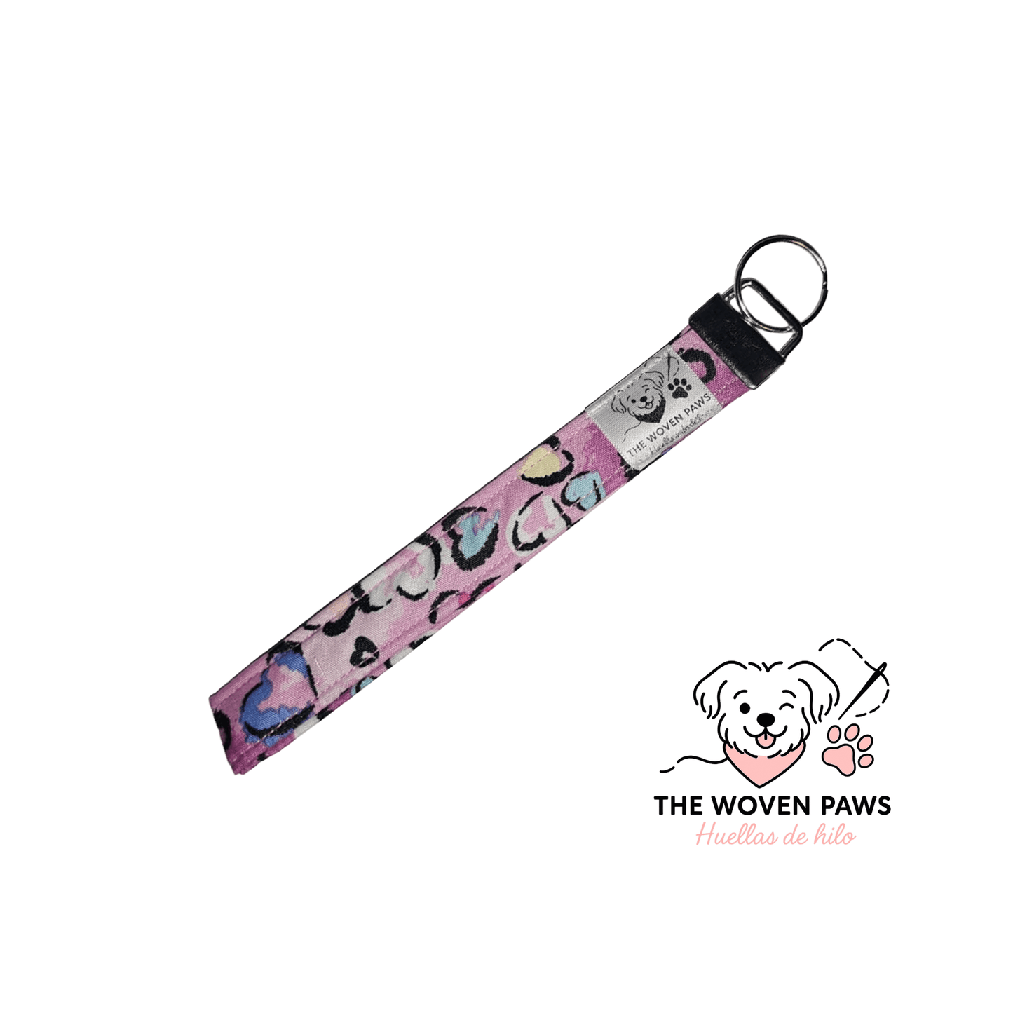 Watercolor Love Key Fob Wristlet