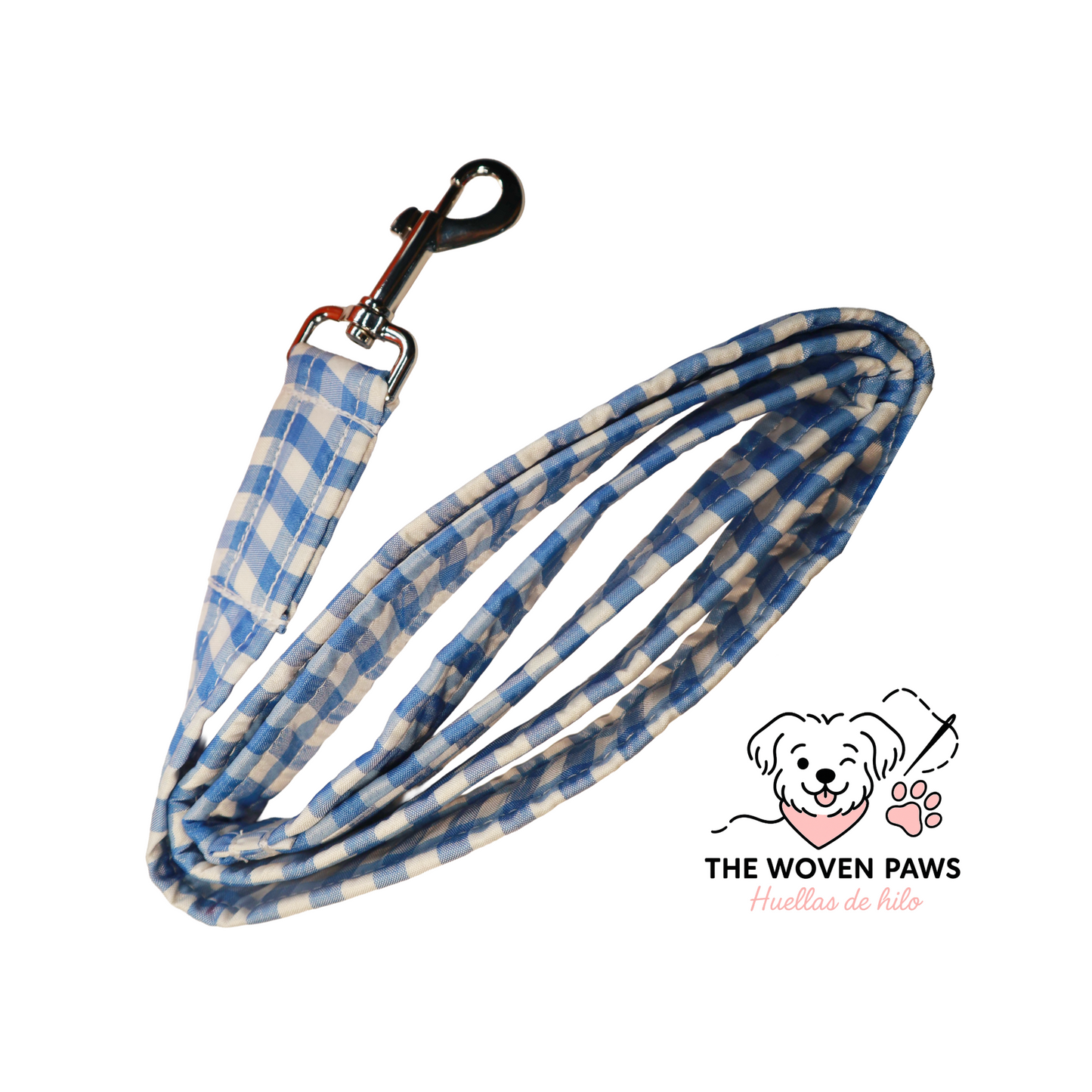Blue Gingham Leash