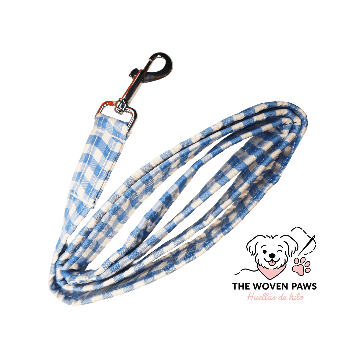 Blue Gingham Leash