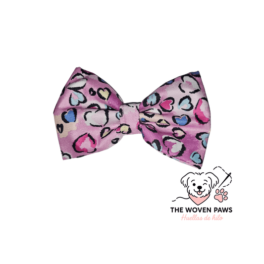 Watercolor Love Dog Bow