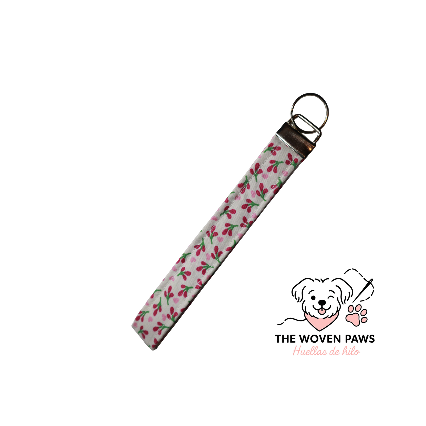 Rosy Sprigs Key Fob Wristlet