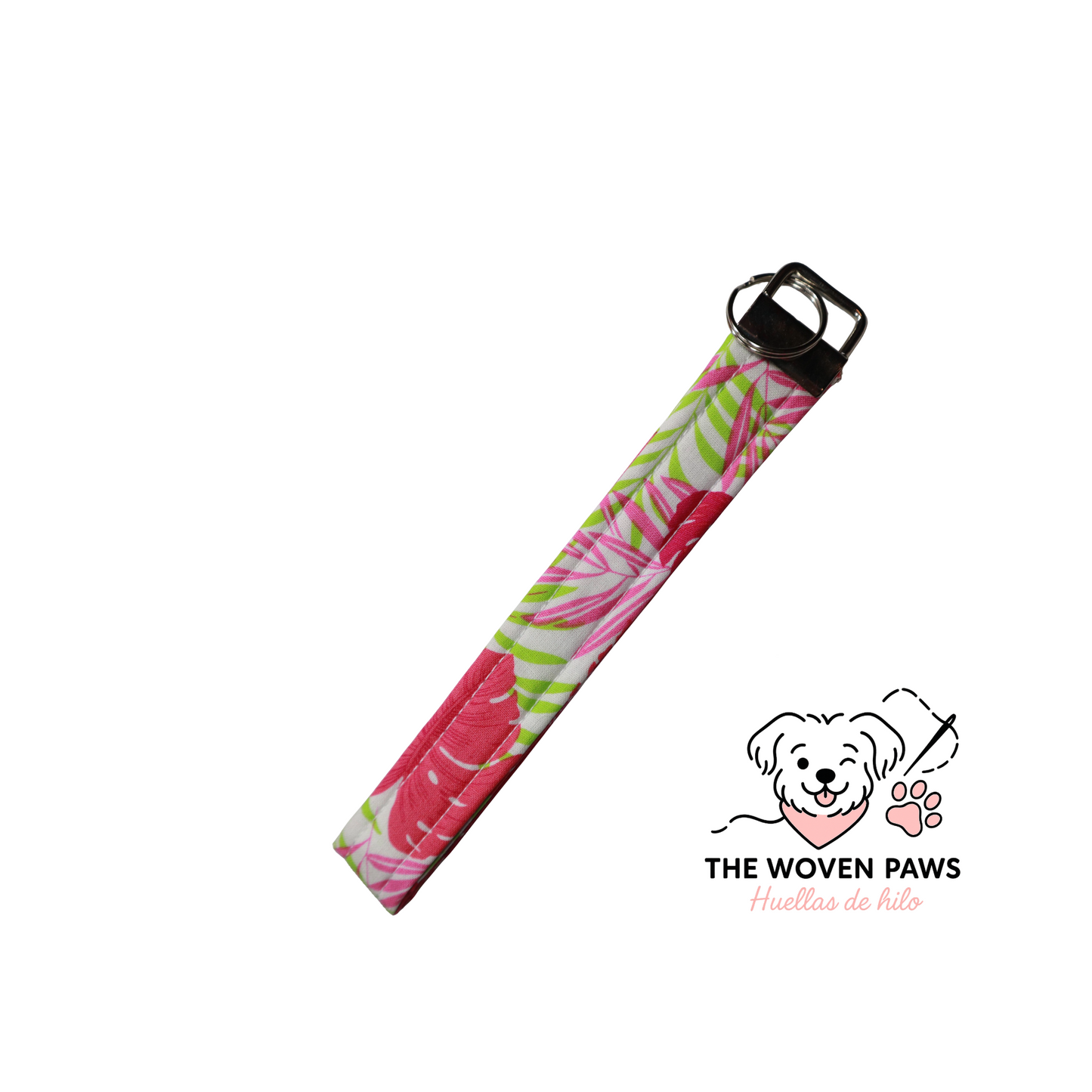 Tropical Monstera Key Fob Wristlet